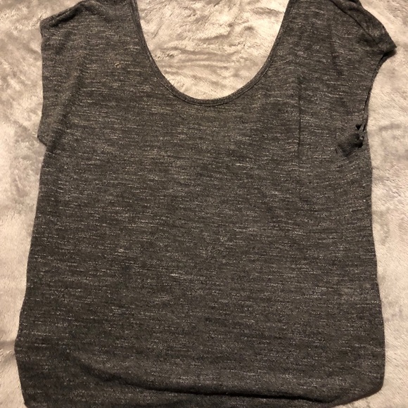Grey Twist Back Tee - Picture 1 of 3